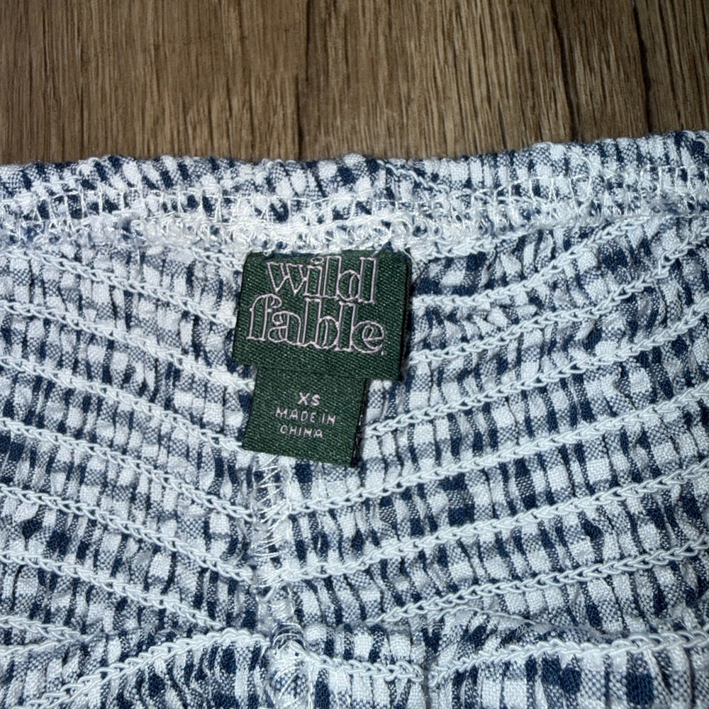Wild Fable Navy and White Textured Shorts - Picture 2 of 4